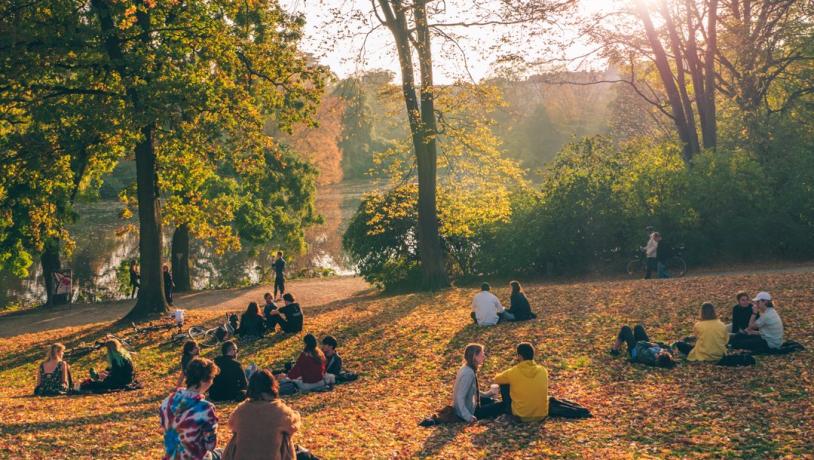 Kopenhagener Park "Ørstedparken" im Herbst