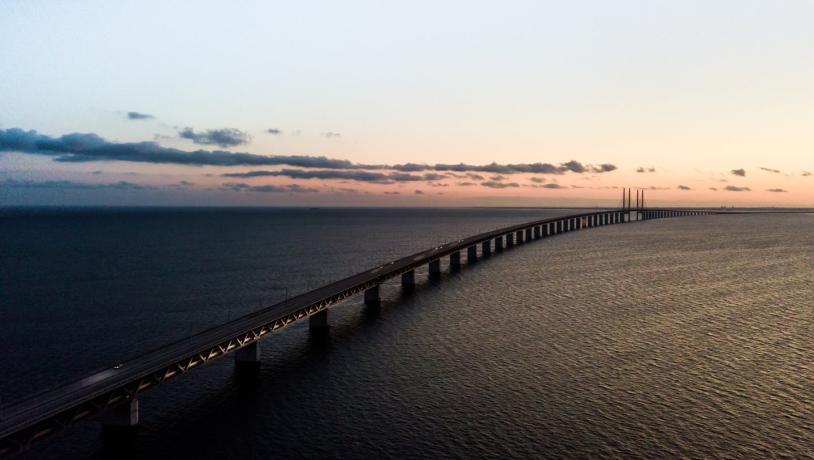 Die Øresundbrücke zwischen Dänemark und Schweden