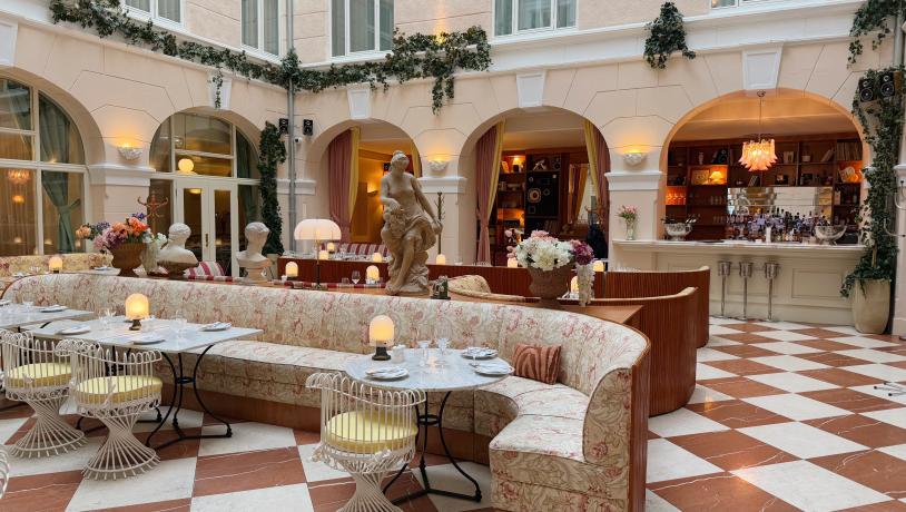 The atrium at Hotel Bella Grande in Copenhagen