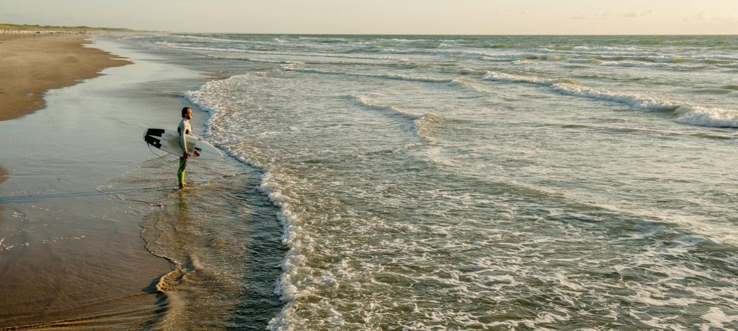 Surfer in North Jutland