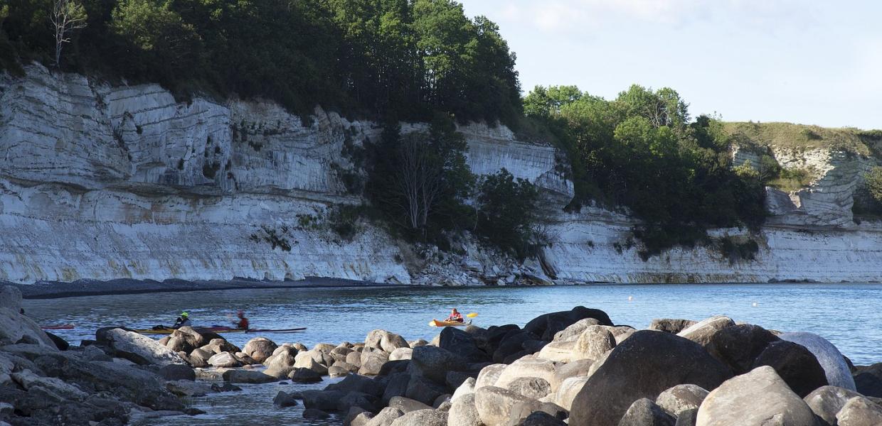 Stevns Klint in South Zealand, Denmark