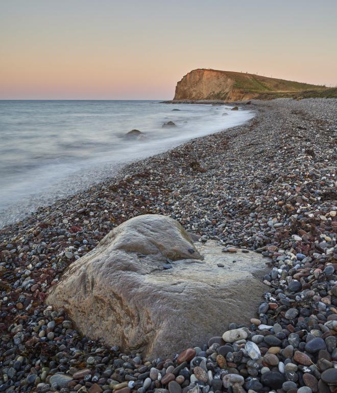 Dovns Klint op Langeland, een eiland van de Zuid-Funense Archipel in Denemarken