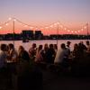 Summer evening at Reffen street food market in Copenhagen