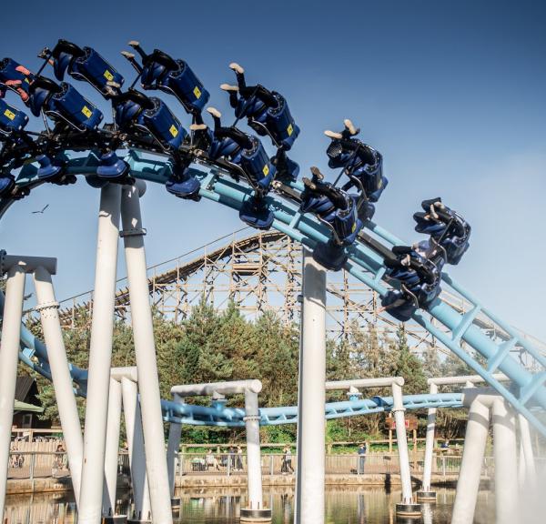 Roller coaster in Fårup Sommerland, North Jutland