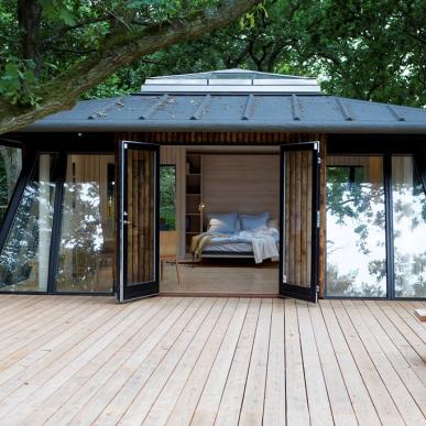 Tree top cabins at Ryegaard, West Zealand